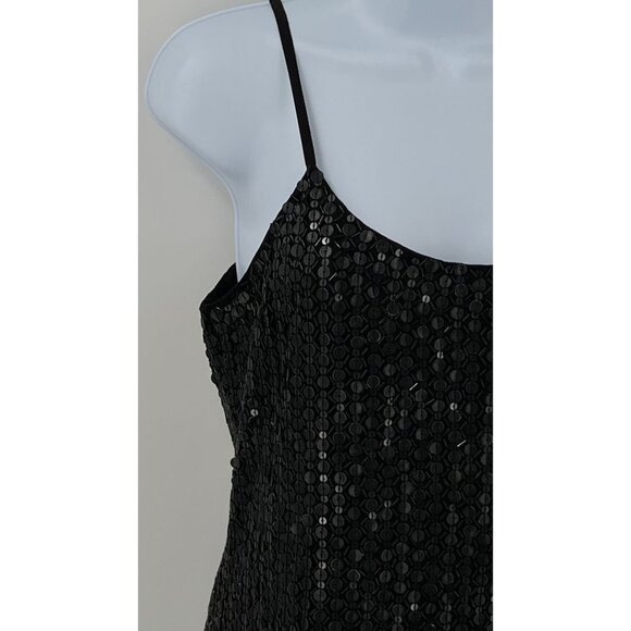 Romeo & Juliet Couture Sequined Dress Black Spaghetti Strap Size S New With Tags - Picture 3 of 10